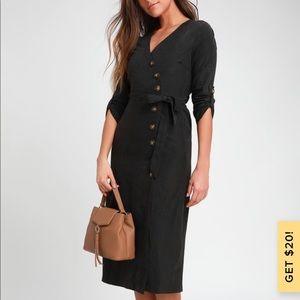 Lulus suede midi dress